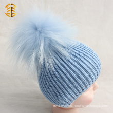 Custom Cute Pure Colour Unisex Fur Ball Winter Baby Hat